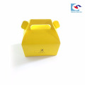 Wholesale food grade art paper cake packaging box with handle